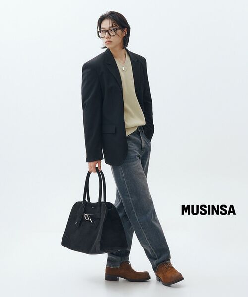 MUSINSA STANDARD（ムシンサスタンダード）の「[ビクトリアウール] ミニマルリブドVネックニット [ミントグレー]（ニット/セーター・メンズ・その他・X-LARGE/LARGE/SMALL/MEDIUM/XX-LARGE）」の10枚目の写真