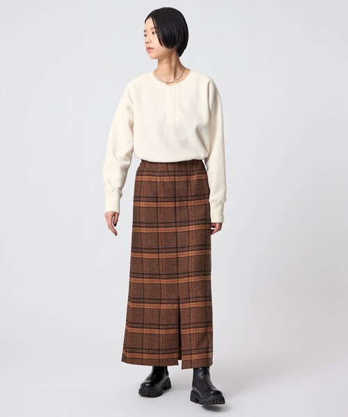 CITEN(シテン)の「<CITEN>裏起毛2WAYヘンリートップ(Tシャツ/カットソー・レディース・ダークグレー/イエロー/オフホワイト・FREE)」の5枚目の写真