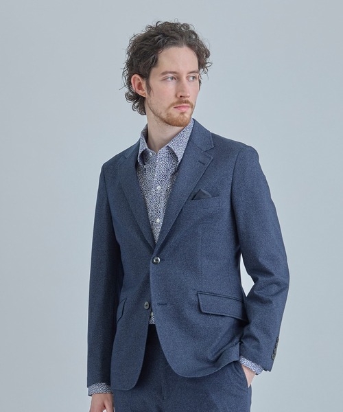 MEN'S BIGI（メンズビギ）の「【ACTIVE TAILOR/アクティブテイラー】ハイゲージツイル ジャージジャケット＜防シワ性＞＜ストレッチ＞（テーラードジャケット・メンズ・ブラック/ネイビー・01/02/03/04）」の2枚目の写真