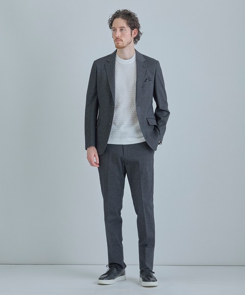 MEN'S BIGI（メンズビギ）の「【ACTIVE TAILOR/アクティブテイラー】ハイゲージツイル ジャージジャケット＜防シワ性＞＜ストレッチ＞（テーラードジャケット・メンズ・ブラック/ネイビー・01/02/03/04）」の6枚目の写真