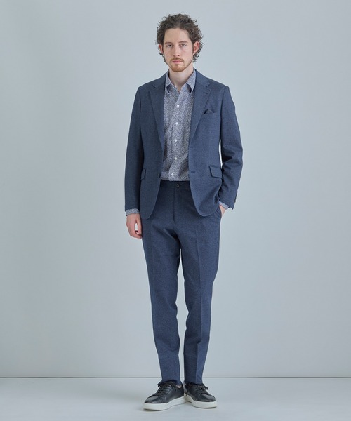 MEN'S BIGI（メンズビギ）の「【ACTIVE TAILOR/アクティブテイラー】ハイゲージツイル ジャージジャケット＜防シワ性＞＜ストレッチ＞（テーラードジャケット・メンズ・ブラック/ネイビー・01/02/03/04）」の5枚目の写真