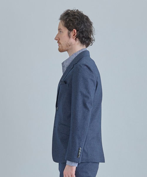 MEN'S BIGI（メンズビギ）の「【ACTIVE TAILOR/アクティブテイラー】ハイゲージツイル ジャージジャケット＜防シワ性＞＜ストレッチ＞（テーラードジャケット・メンズ・ブラック/ネイビー・01/02/03/04）」の3枚目の写真