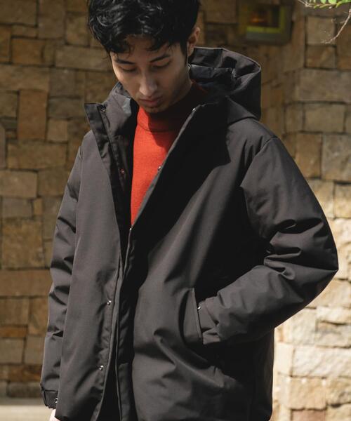 URBAN RESEARCH DOORS（アーバンリサーチドアーズ）の「ウールブレンドラミネートダウンパーカー（ダウンジャケット/コート・メンズ・チャコールグレー/ブラウン/ブラック・MEDIUM/LARGE）」の4枚目の写真