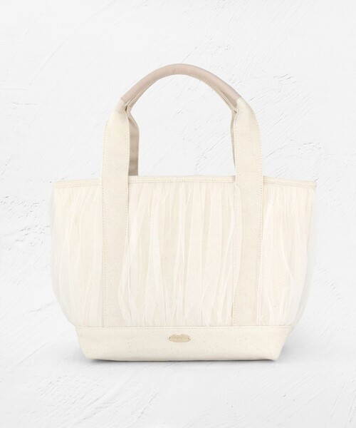 TOCCA(トッカ)の「GATHER TULLE TOTE キャンバストート(トートバッグ・レディース・ブラック系/アイボリー系・F)」の12枚目の写真