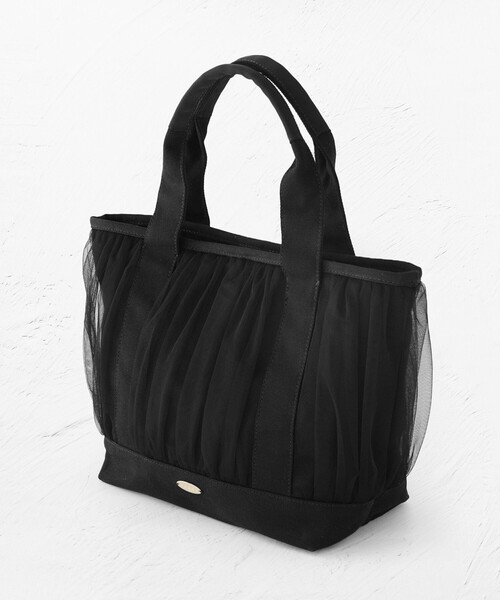 TOCCA(トッカ)の「GATHER TULLE TOTE キャンバストート(トートバッグ・レディース・ブラック系/アイボリー系・F)」の13枚目の写真