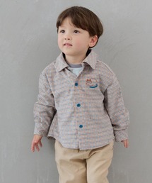 moimoln（モイモルン）の「キャットチェック柄長袖シャツ（シャツ/ブラウス・キッズ）」