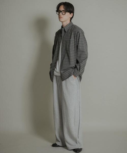 SENSE OF PLACE by URBAN RESEARCH（センスオブプレイスバイアーバンリサーチ）の「ニュアンスチェックロングスリーブネルシャツ（シャツ/ブラウス・メンズ・ブラウン/グレー/ネイビー・LARGE/MEDIUM）」の9枚目の写真