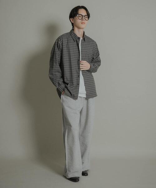 SENSE OF PLACE by URBAN RESEARCH（センスオブプレイスバイアーバンリサーチ）の「ニュアンスチェックロングスリーブネルシャツ（シャツ/ブラウス・メンズ・ブラウン/グレー/ネイビー・LARGE/MEDIUM）」の10枚目の写真