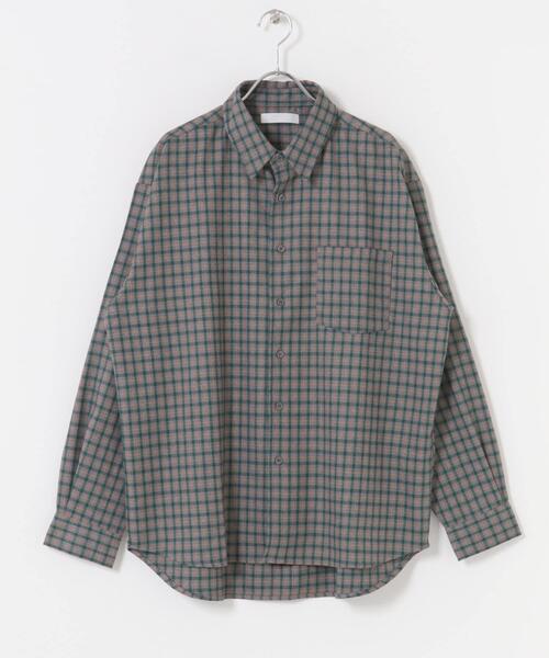 SENSE OF PLACE by URBAN RESEARCH（センスオブプレイスバイアーバンリサーチ）の「ニュアンスチェックロングスリーブネルシャツ（シャツ/ブラウス・メンズ・ブラウン/グレー/ネイビー・LARGE/MEDIUM）」の11枚目の写真