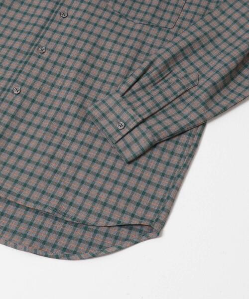 SENSE OF PLACE by URBAN RESEARCH（センスオブプレイスバイアーバンリサーチ）の「ニュアンスチェックロングスリーブネルシャツ（シャツ/ブラウス・メンズ・ブラウン/グレー/ネイビー・LARGE/MEDIUM）」の12枚目の写真