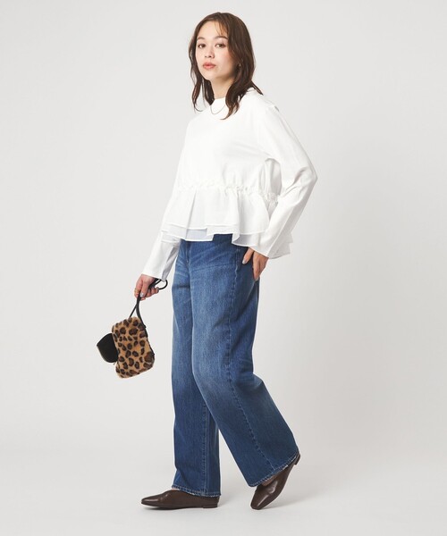 セール】【WEB限定】＜at ease＞ドッキング フリル プルオーバー