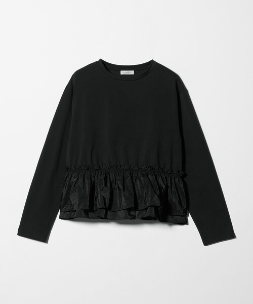 green label relaxing(グリーンレーベルリラクシング)の「【WEB限定】<at ease>ドッキング フリル プルオーバー カットソー(Tシャツ/カットソー・レディース・ホワイト/ブラック・FREE)」の15枚目の写真