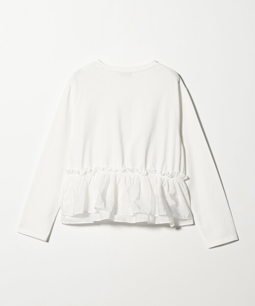 green label relaxing(グリーンレーベルリラクシング)の「【WEB限定】<at ease>ドッキング フリル プルオーバー カットソー(Tシャツ/カットソー・レディース・ホワイト/ブラック・FREE)」の10枚目の写真