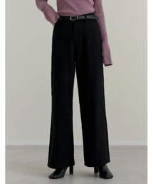 Re:EDIT（リエディ）の「[洗濯機で洗える][低身長/高身長サイズ有]圧縮ウールライクピンタックストレートパンツ（その他パンツ）」