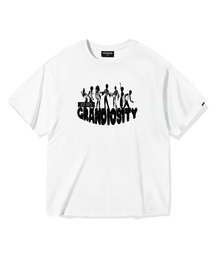 GRANDIOSITY（グランディオシティ）の「レトロソウルグラフィックオーバーサイズ半袖Tシャツ(ホワイト)（Tシャツ/カットソー）」