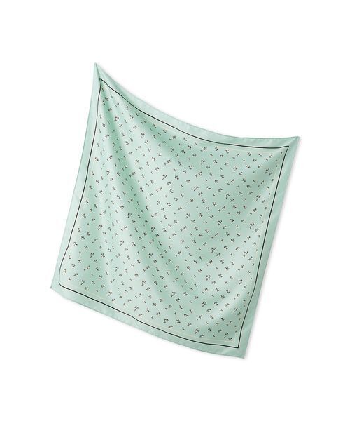 Mila Owen（ミラオーウェン）の「小花柄ラインスカーフ（バンダナ/スカーフ・レディース・ライム/レッド/ライトブルー・F）」の2枚目の写真