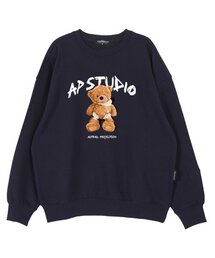 ウィンクベアドール オーバーサイズ ドロップショルダー スウェット_ネイビー