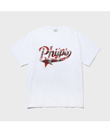 チェックスターテールロゴ半袖Tシャツ_ホワイト
