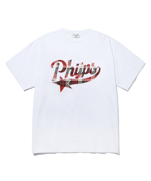 PHYSICAL DEPARTMENT(フィジカル デパートメント)の「チェックスターテールロゴ半袖Tシャツ_ホワイト(Tシャツ/カットソー・レディース・その他・SMALL/MEDIUM/LARGE/X-LARGE)」の2枚目の写真