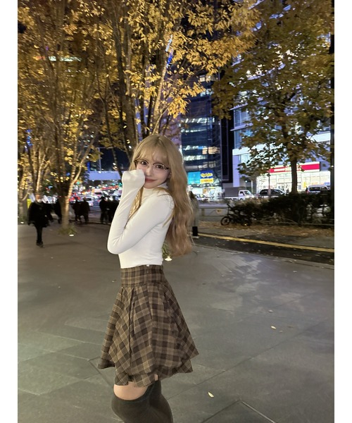 MISTREASS(ミストレアス)の「Plaid Tiered High Waist Mini Skirt(スカート・レディース・ブラック/ブラウン・FREE)」の14枚目の写真