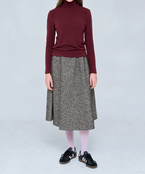 VOYONN（ボヨン）の「ウールレーヨンポーラTワイン913-2（Tシャツ/カットソー・レディース・Wine・FREE）」の4枚目の写真