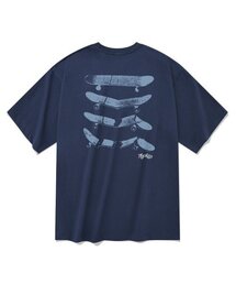 スケートボード 半袖Tシャツ ネイビー