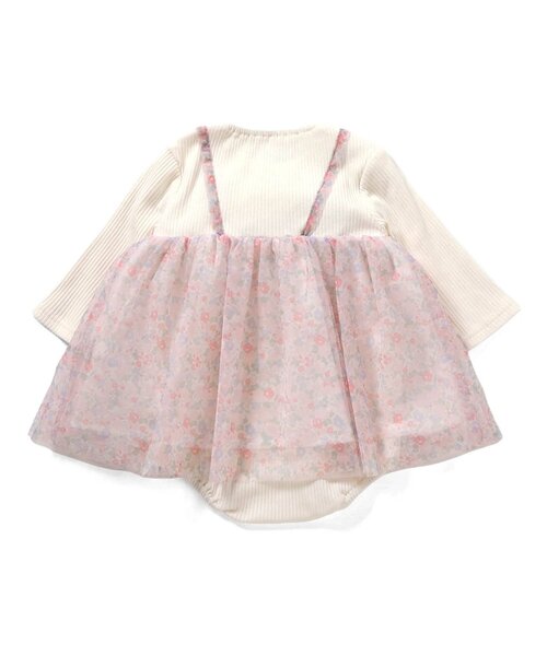 apres les cours（アプレレクール）の「花柄ボリュームチュールカバーオール（ロンパース・キッズ・イエロー/ピンク・70/80）」の10枚目の写真