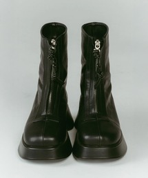 front zip platform boots