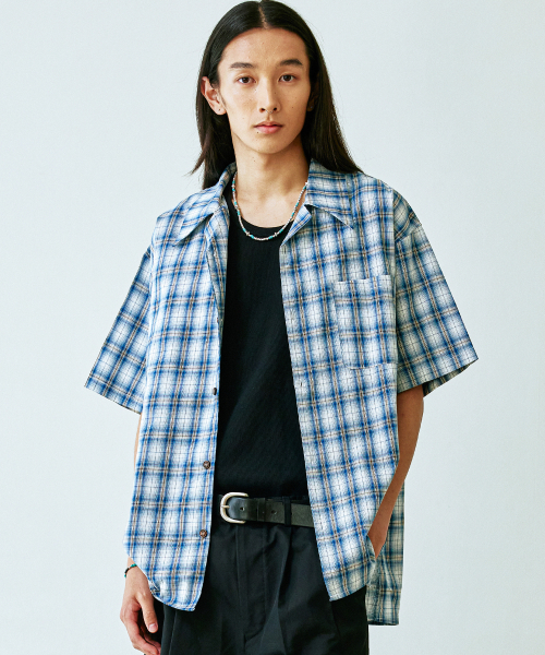 KND(ケイエヌディ)の「オーシャンチェックオープンカラーシャツ(シャツ/ブラウス・メンズ・その他・1(M)/2(L))」の5枚目の写真