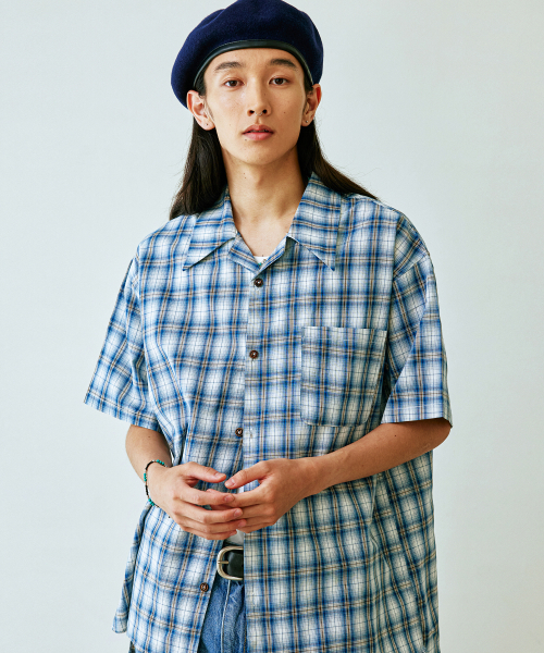 KND(ケイエヌディ)の「オーシャンチェックオープンカラーシャツ(シャツ/ブラウス・メンズ・その他・1(M)/2(L))」の4枚目の写真