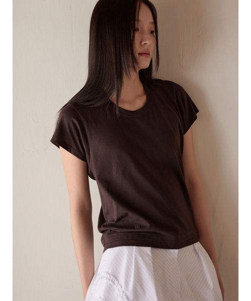 PEEP(ピープ)の「ベーシックフラットサークルTシャツ_ダークチョコレート(Tシャツ/カットソー・レディース・ダークブラウン・FREE)」の1枚目の写真
