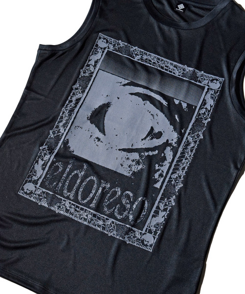 ELDORESO(エルドレッソ)の「Watching Sleeveless / ウォッチングスリーブレス(Tシャツ/カットソー・メンズ・ブラック/ホワイト・MEDIUM)」の5枚目の写真
