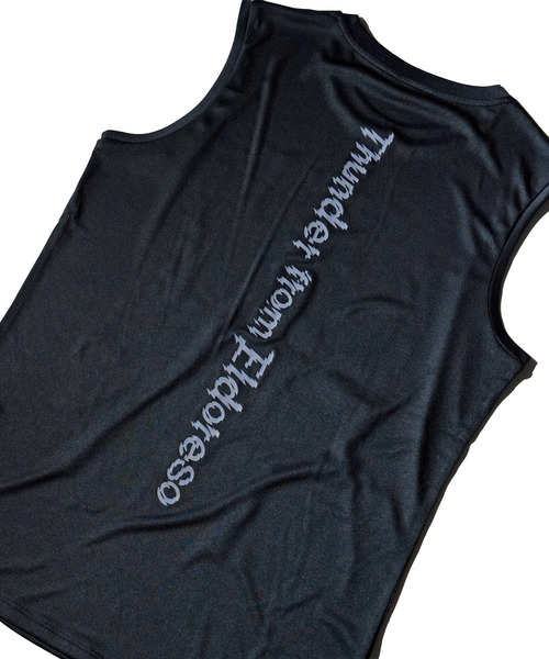 ELDORESO(エルドレッソ)の「Watching Sleeveless / ウォッチングスリーブレス(Tシャツ/カットソー・メンズ・ブラック/ホワイト・MEDIUM)」の7枚目の写真