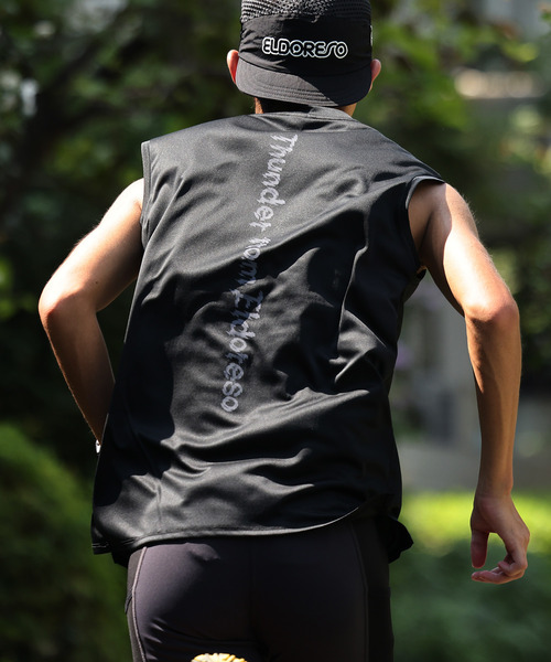 ELDORESO(エルドレッソ)の「Watching Sleeveless / ウォッチングスリーブレス(Tシャツ/カットソー・メンズ・ブラック/ホワイト・MEDIUM)」の9枚目の写真