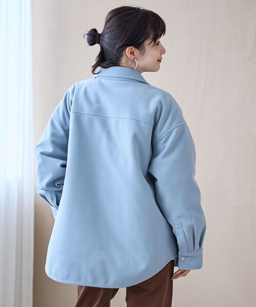 coen（コーエン）の「メルトン中綿CPOジャケット（ブルゾン・レディース・ライトブルー/ナチュラル/ネイビー・M/L）」の10枚目の写真