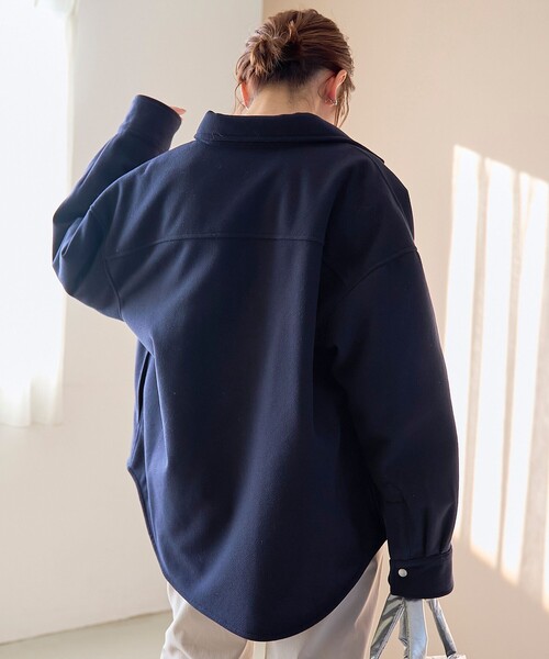 coen（コーエン）の「メルトン中綿CPOジャケット（ブルゾン・レディース・ライトブルー/ナチュラル/ネイビー・M/L）」の17枚目の写真