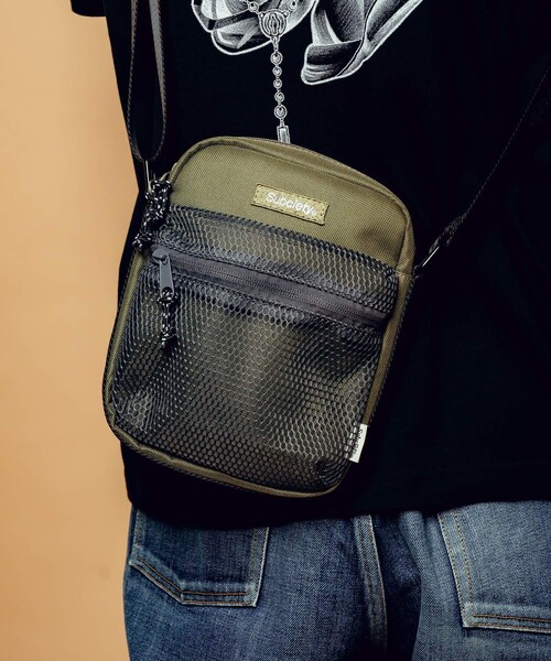 Subciety(サブサエティ)の「Mesh pocket mini shoulder bag(ショルダーバッグ・メンズ・オリーブ/ブラック/ベージュ・FREE)」の20枚目の写真