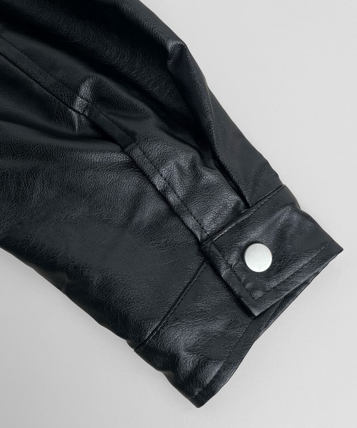 CALIFORNIA OUTFITTERS(カリフォルニア アウトフィッターズ)の「12A12-SZ フラップポケット PUレザー ジャケット(その他アウター・メンズ・ブラック・XL/L/M)」の7枚目の写真