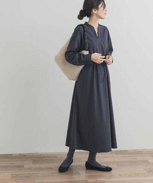 URBAN RESEARCH DOORS(アーバンリサーチドアーズ)の「ドロストリボンフレアワンピース(ワンピース・レディース・バーガンディー/チャコールグレー/グレー・FREE)」の15枚目の写真