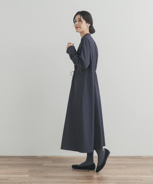 URBAN RESEARCH DOORS(アーバンリサーチドアーズ)の「ドロストリボンフレアワンピース(ワンピース・レディース・バーガンディー/チャコールグレー/グレー・FREE)」の12枚目の写真