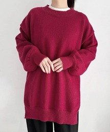 オーバーサイズ」に該当するレディースのニット/セーター（レッド/赤色