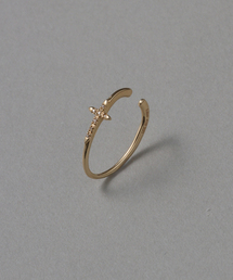 Lilas（リラ）の「クロスダイヤイヤーカフ K10（片耳）（イヤーカフ）」