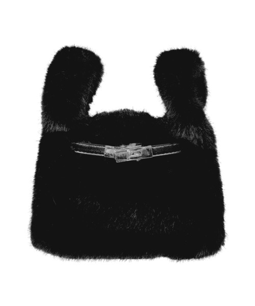 KOBE LETTUCE（コウベレタス）の「ベルトデザインファーバッグ（ショルダーバッグ・レディース・ベージュ/ブラック/ブラウン・F）」の11枚目の写真