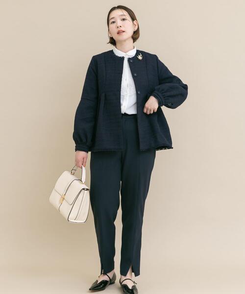 URBAN RESEARCH ROSSO WOMEN（アーバンリサーチ　ロッソ）の「『WEB限定』ツイードペプラムジャケット+パンツ（セットアップ・レディース・ネイビー・36/38）」の7枚目の写真