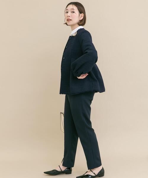 URBAN RESEARCH ROSSO WOMEN（アーバンリサーチ　ロッソ）の「『WEB限定』ツイードペプラムジャケット+パンツ（セットアップ・レディース・ネイビー・36/38）」の9枚目の写真
