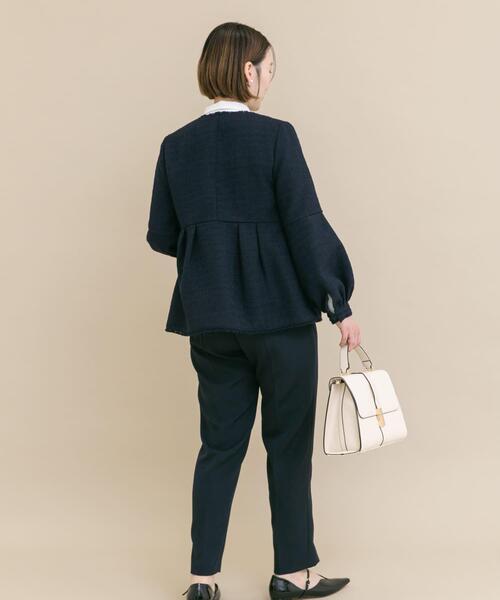 URBAN RESEARCH ROSSO WOMEN（アーバンリサーチ　ロッソ）の「『WEB限定』ツイードペプラムジャケット+パンツ（セットアップ・レディース・ネイビー・36/38）」の10枚目の写真