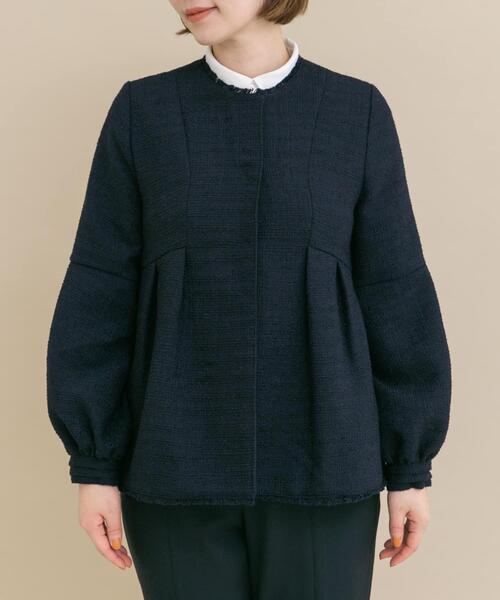 URBAN RESEARCH ROSSO WOMEN（アーバンリサーチ　ロッソ）の「『WEB限定』ツイードペプラムジャケット+パンツ（セットアップ・レディース・ネイビー・36/38）」の11枚目の写真