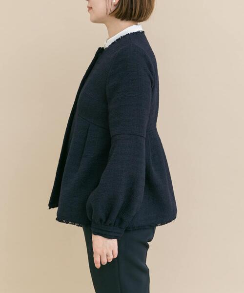 URBAN RESEARCH ROSSO WOMEN（アーバンリサーチ　ロッソ）の「『WEB限定』ツイードペプラムジャケット+パンツ（セットアップ・レディース・ネイビー・36/38）」の12枚目の写真