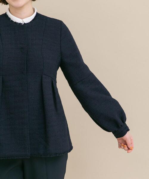 URBAN RESEARCH ROSSO WOMEN（アーバンリサーチ　ロッソ）の「『WEB限定』ツイードペプラムジャケット+パンツ（セットアップ・レディース・ネイビー・36/38）」の14枚目の写真