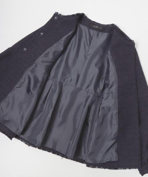 URBAN RESEARCH ROSSO WOMEN（アーバンリサーチ　ロッソ）の「『WEB限定』ツイードペプラムジャケット+パンツ（セットアップ・レディース・ネイビー・36/38）」の18枚目の写真